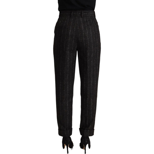 Dolce & Gabbana Elegant High-Waisted Striped Tapered Pants Dolce & Gabbana