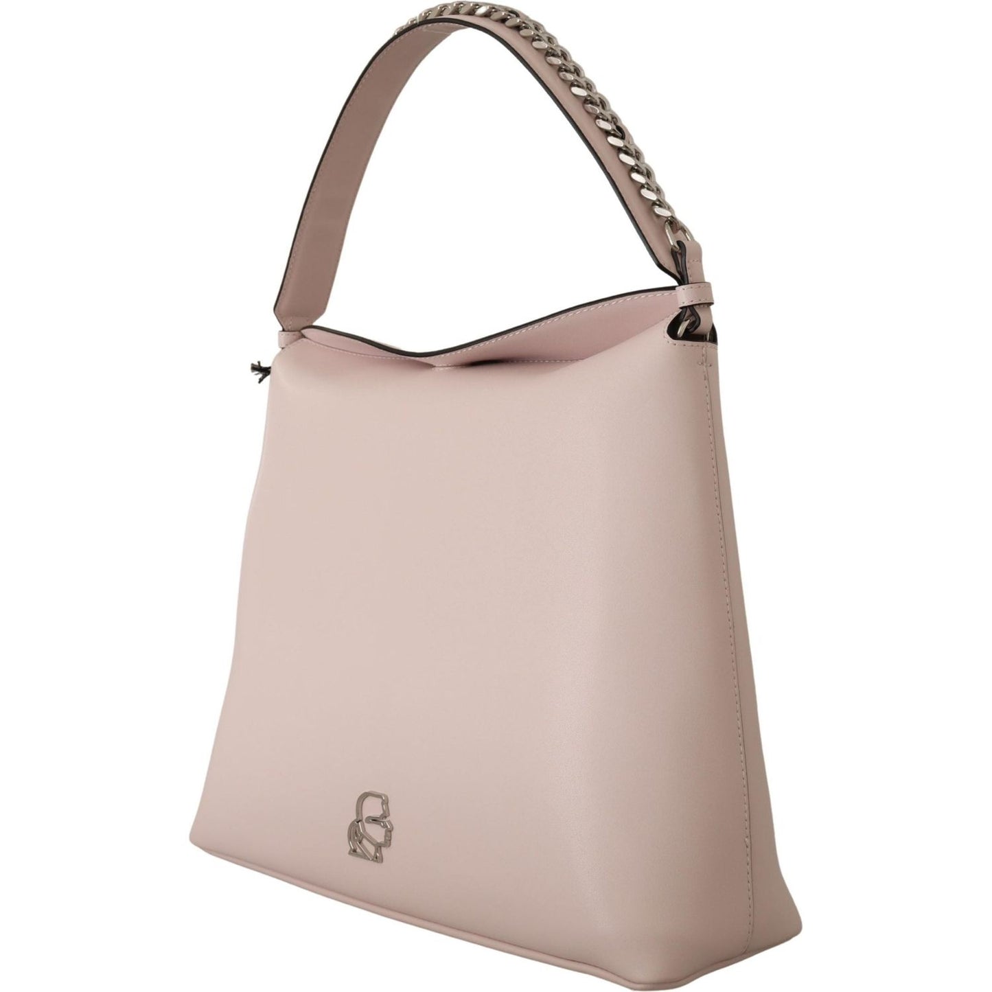 Karl Lagerfeld Elegant Mauve Chalk Leather Shoulder Bag Karl Lagerfeld