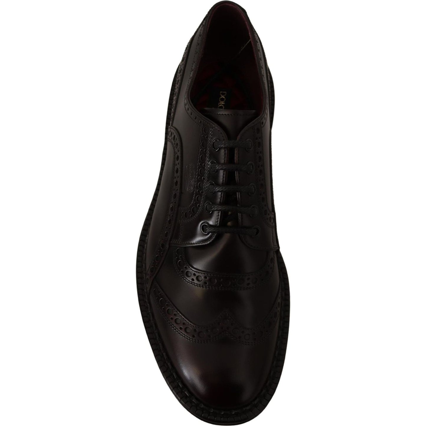 Dolce & Gabbana Elegant Purple Leather Derby Formal Shoes Dolce & Gabbana