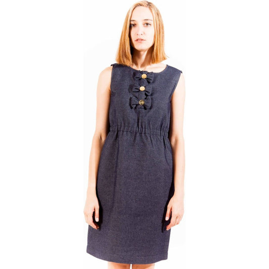 Love Moschino Blue Cotton Women Dress Love Moschino