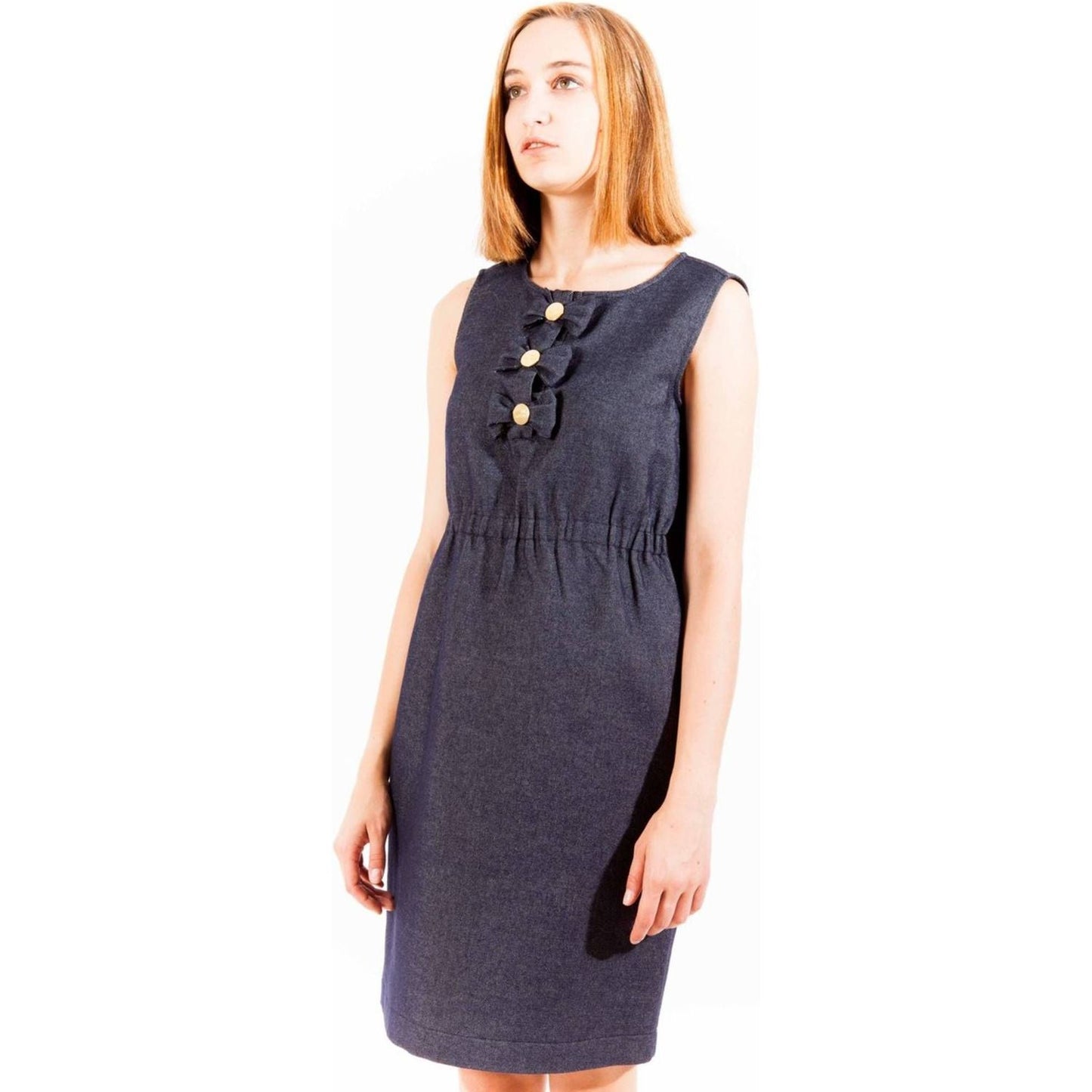 Love Moschino Blue Cotton Women Dress Love Moschino