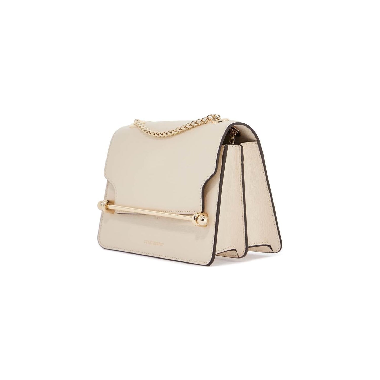 Strathberry east/west mini compact shoulder bag in vanilla calf leather Shopper Strathberry