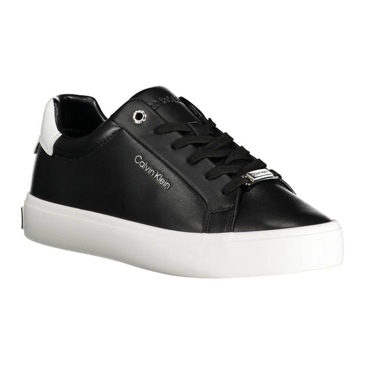 Calvin Klein Black Leather Women Sneaker Calvin Klein