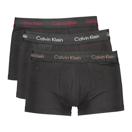 Calvin Klein Black Cotton Men Underwear Trunk Pack Calvin Klein