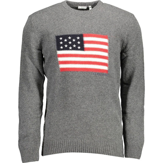 U.S. POLO ASSN. Gray Wool Men Sweater U.S. POLO ASSN.