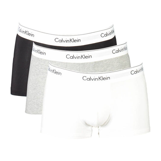 Calvin Klein Gray Cotton Men Trunk Calvin Klein