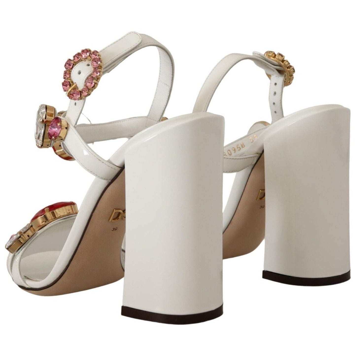 Dolce & Gabbana Keira Crystal-Embellished Ankle Strap Heels Dolce & Gabbana