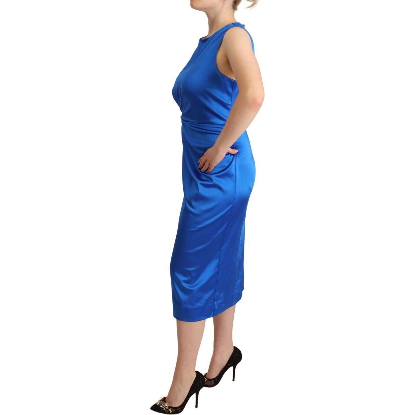 P.A.R.O.S.H. Elegant Sleeveless Sheath Midi Dress P.A.R.O.S.H.