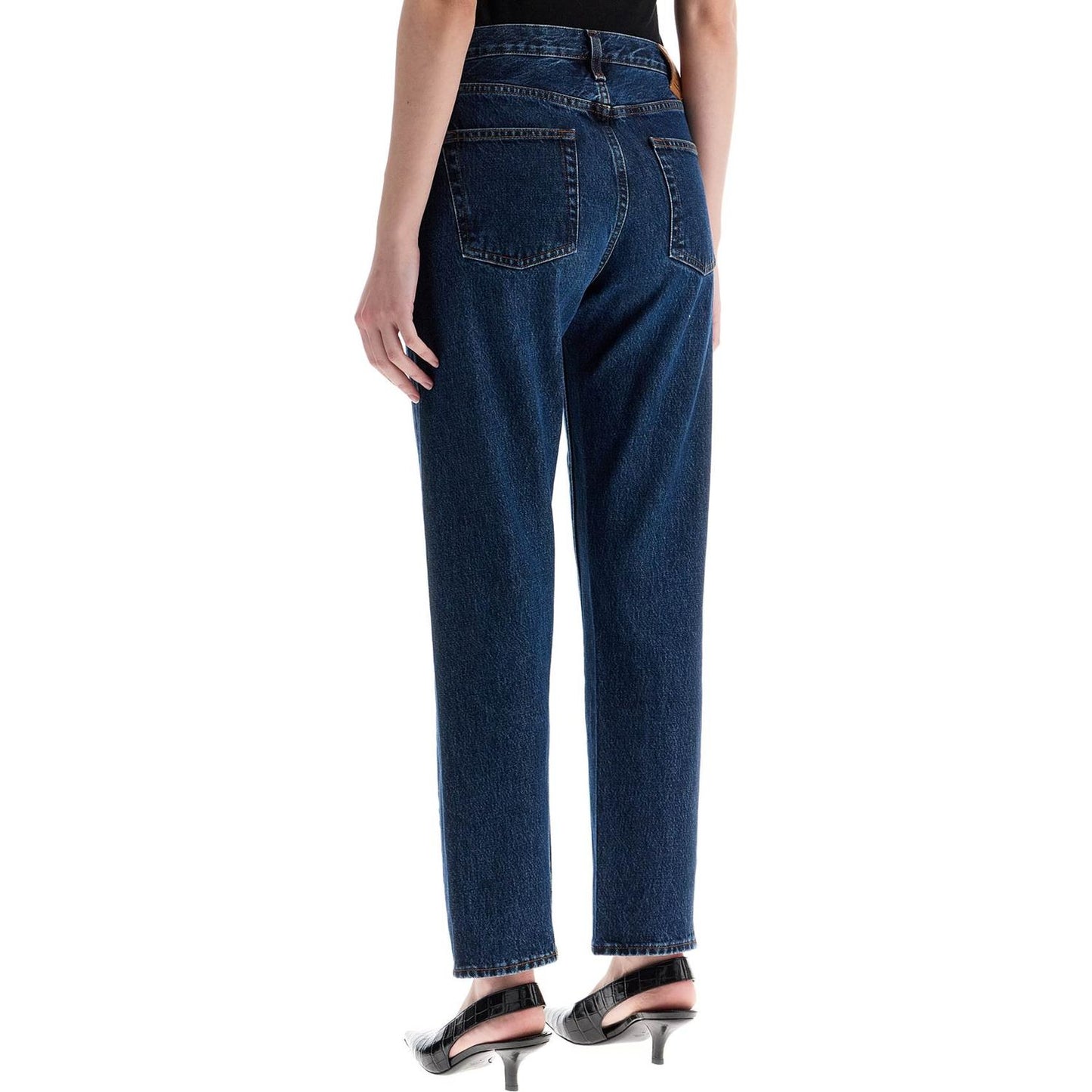 Toteme dark blue organic cotton jeans with twisted seams