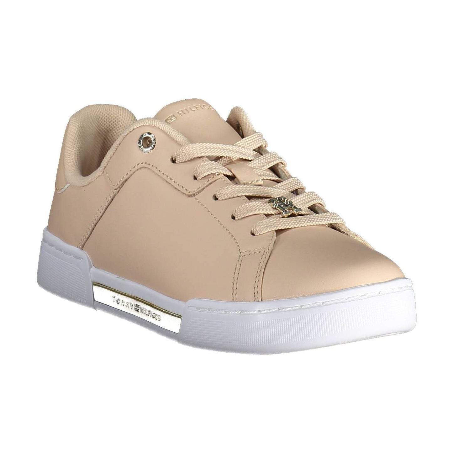 Tommy Hilfiger Pink Leather Women Sneaker Tommy Hilfiger