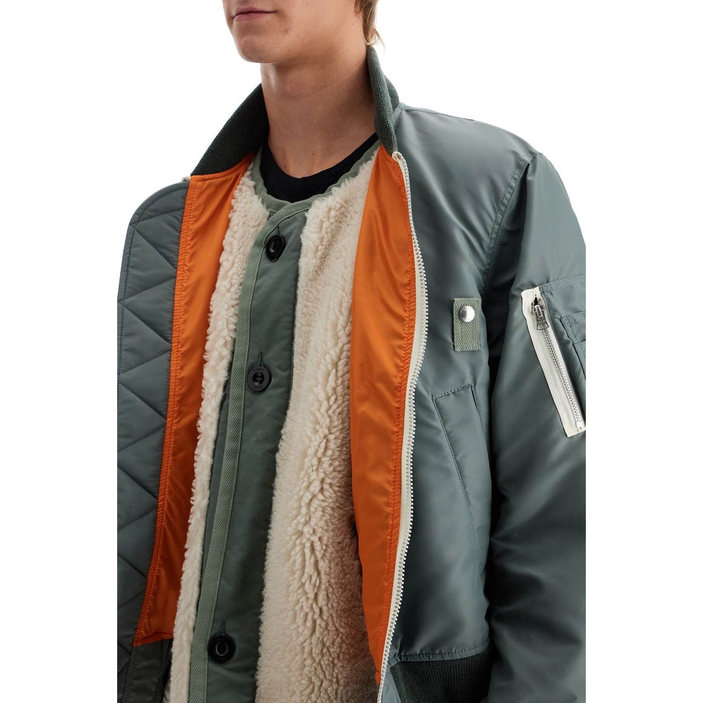 Sacai Sacai layered hybrid bomber jacket Jackets Sacai