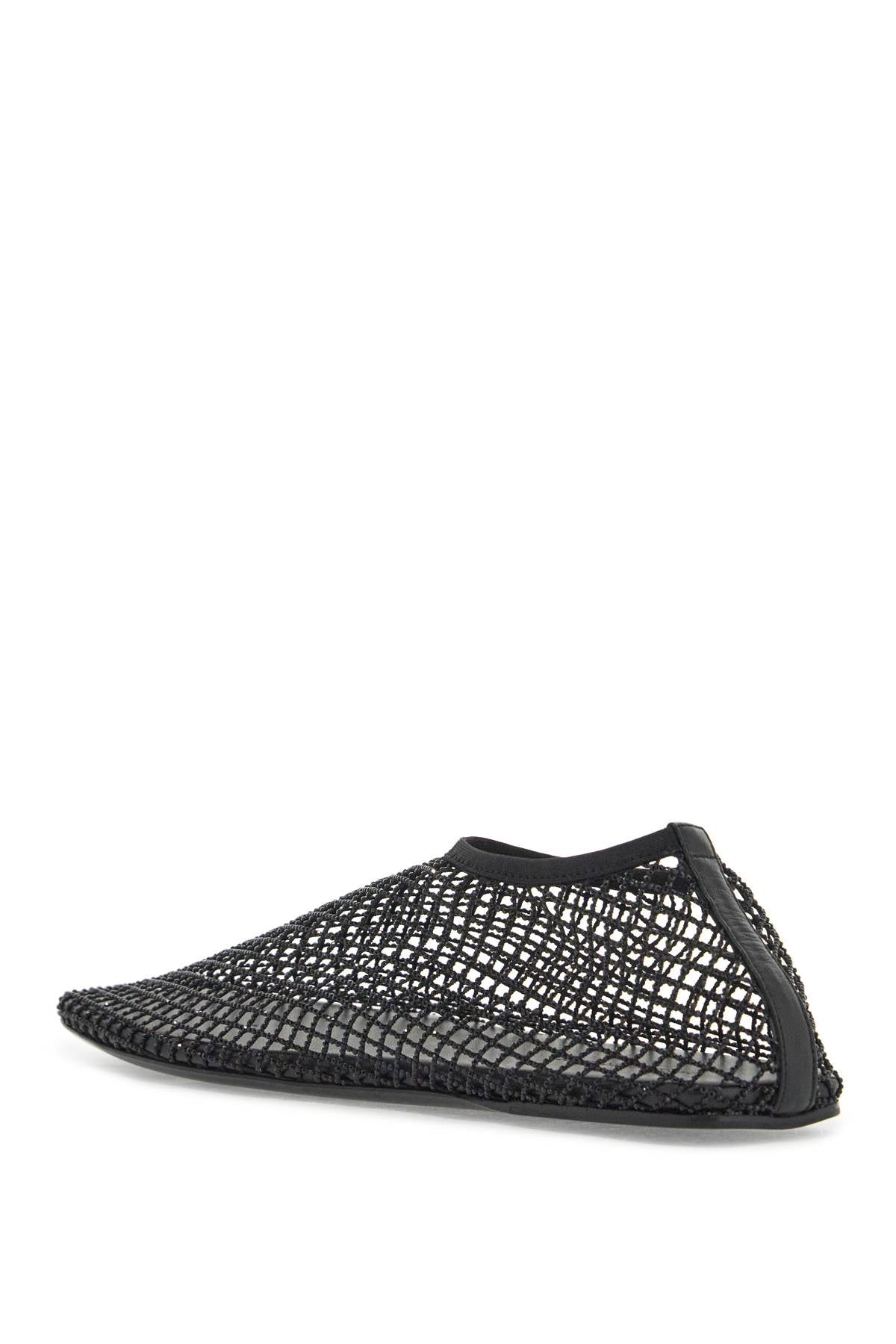 Christopher Esber mesh ballerina flats with micro crystals Flat Shoes Christopher Esber