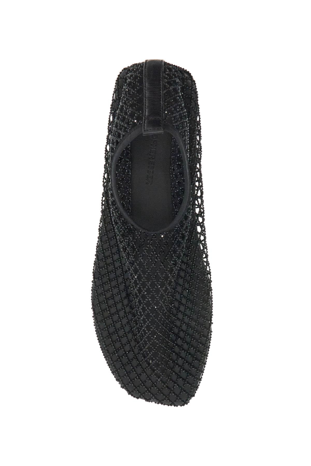 Christopher Esber mesh ballerina flats with micro crystals Flat Shoes Christopher Esber