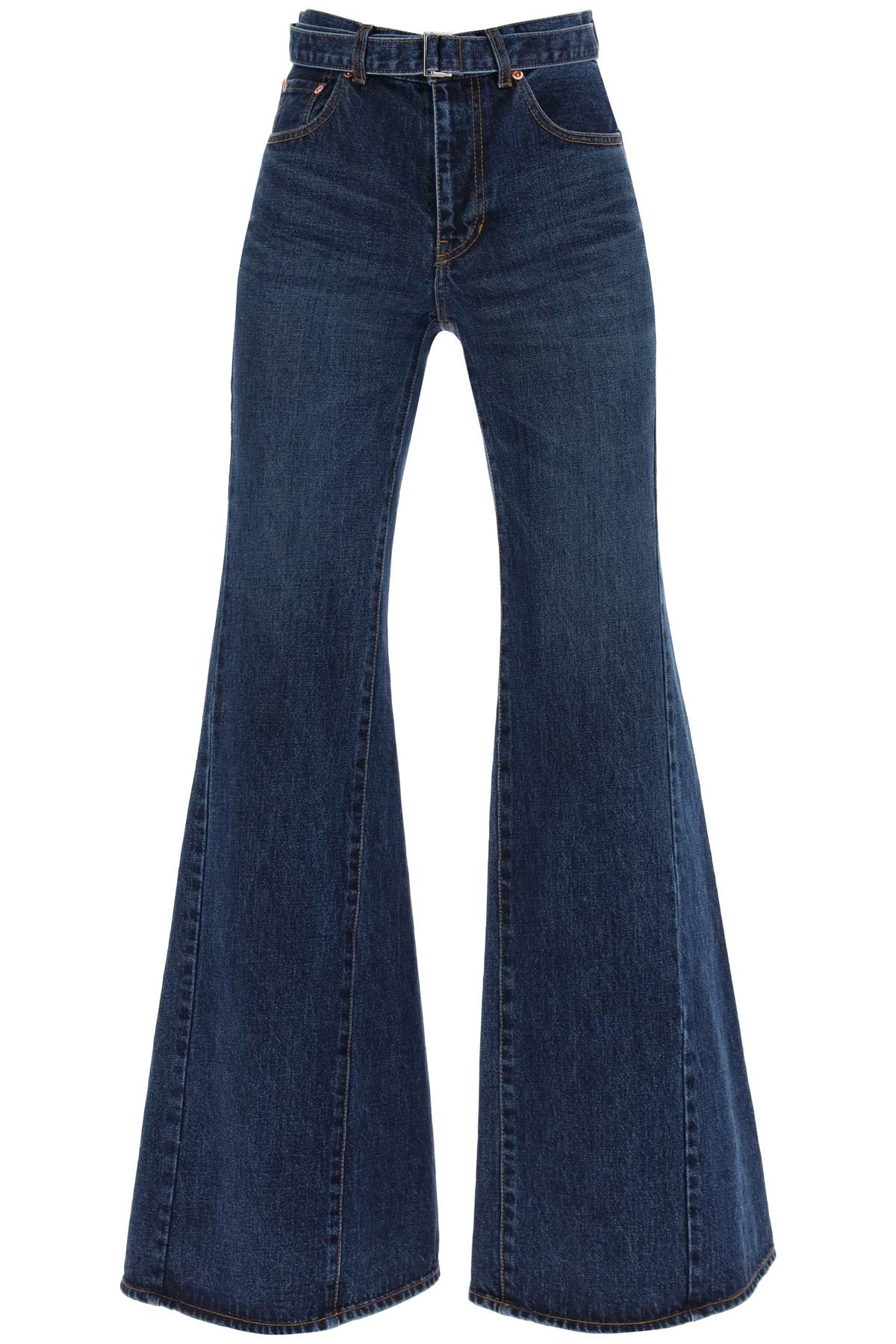 Sacai boot cut jeans with matching belt Jeans Sacai