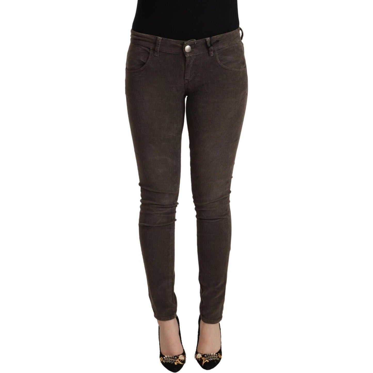 Acht Chic Slim Fit Brown Skinny Jeans Acht