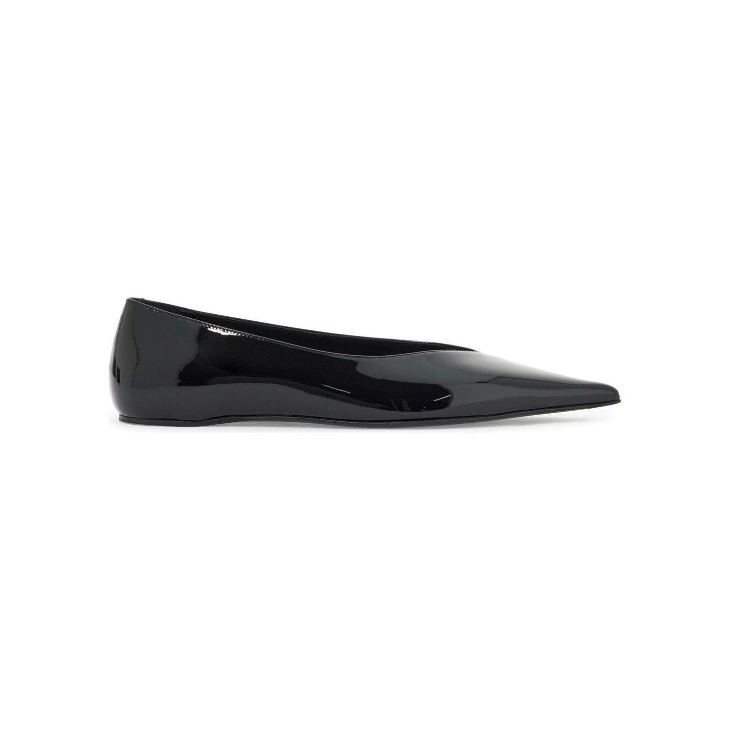 Toteme asymmetric patent leather baller Flat Shoes Toteme