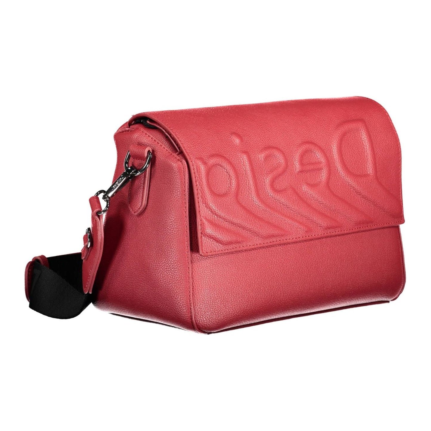 Desigual Chic Red Contrasting Detail Shoulder Bag Desigual