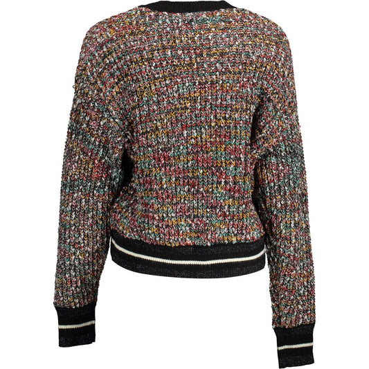 Desigual Enigmatic Black Sweater with Contrasting Details Desigual