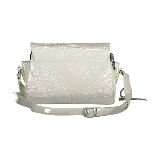 Desigual Iridescent Adjustable Shoulder Bag in White Desigual