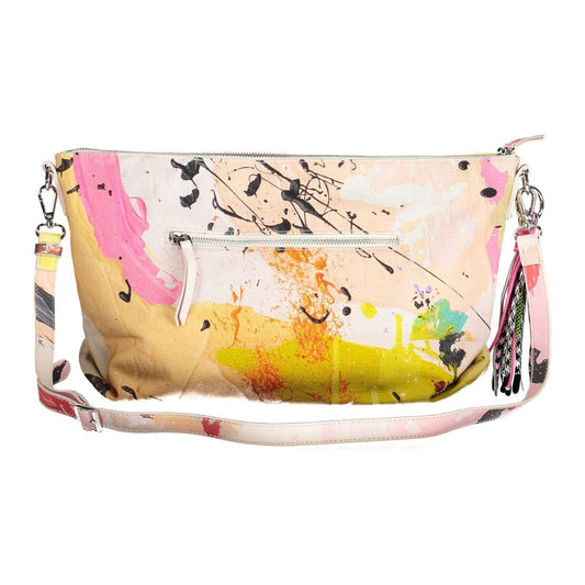 Desigual Chic White Contrasting Detail Shoulder Bag Desigual