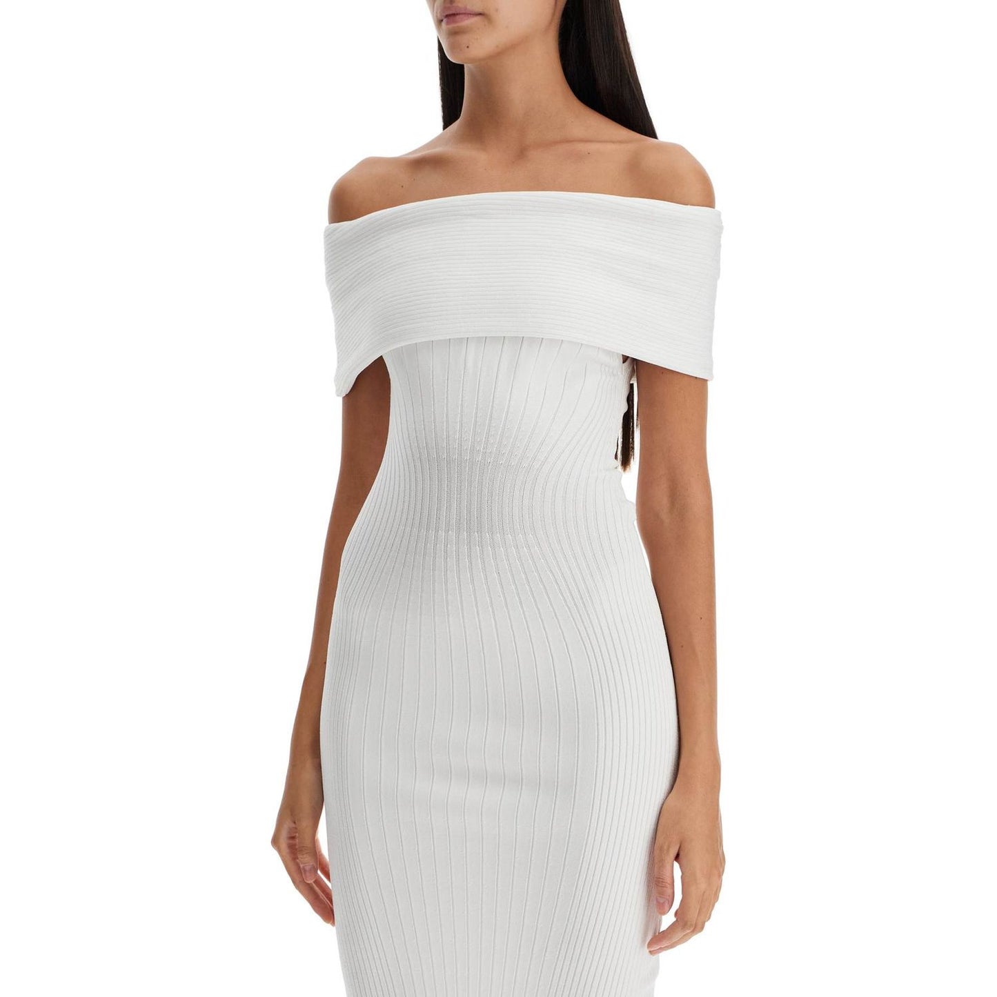 Mugler off-shoulder midi dress