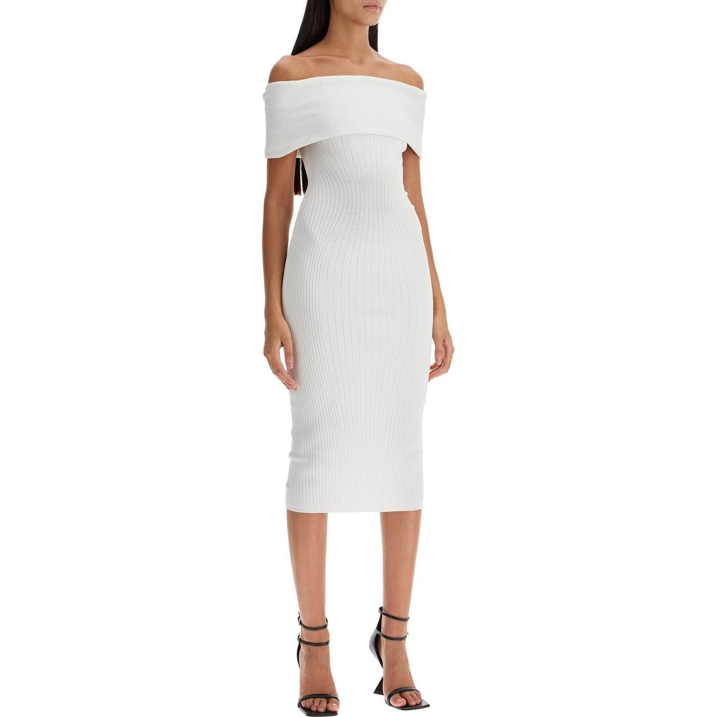 Mugler off-shoulder midi dress