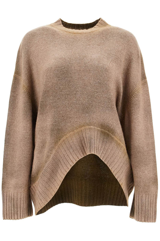 The Attico asymmetric wool and cashmere pullover