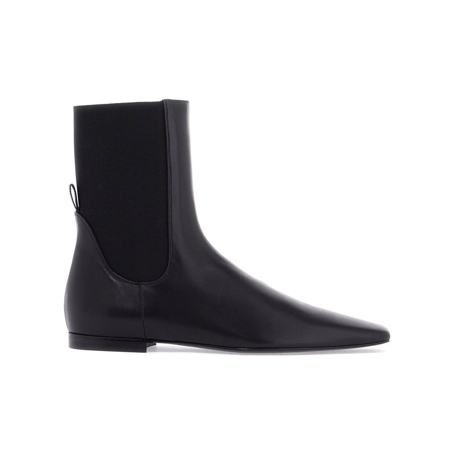 Toteme shiny black leather chelsea boots with rubber sole Boots Toteme