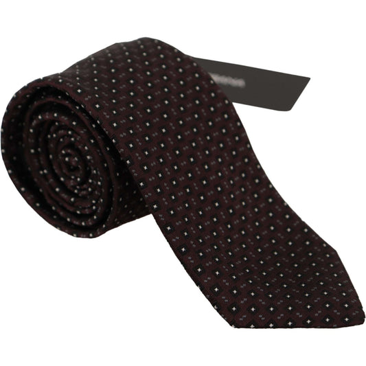 Dolce & Gabbana Elegant Geometric Silk Bow Tie Dolce & Gabbana