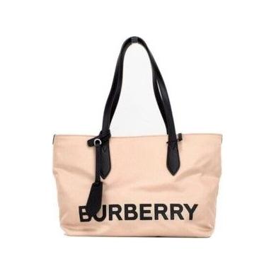 Burberry Small Rose Beige Logo Branded Econyl Nylon Tote Shoulder Handbag Purse WOMAN TOTES Burberry