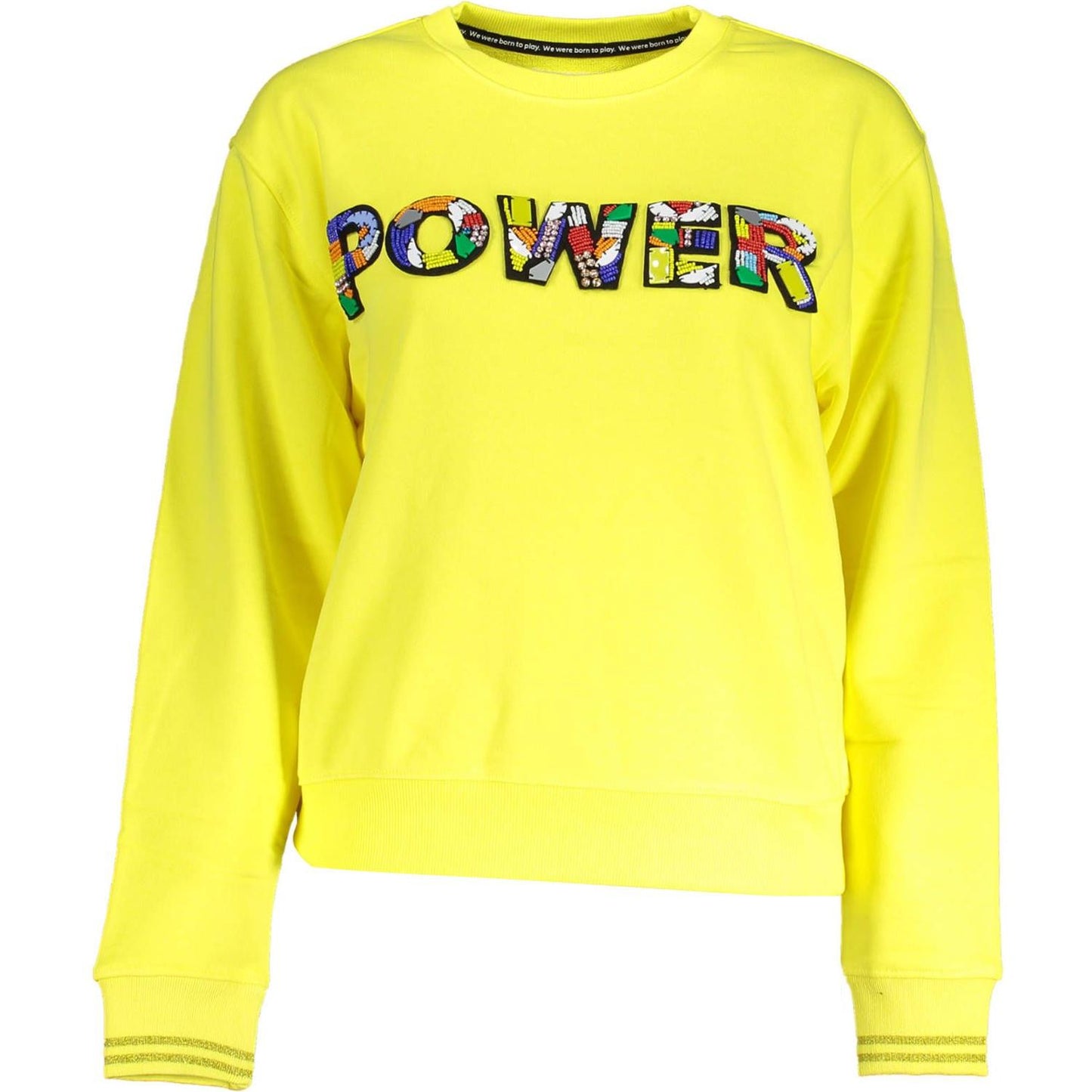 Desigual Yellow Cotton Women Sweater Desigual