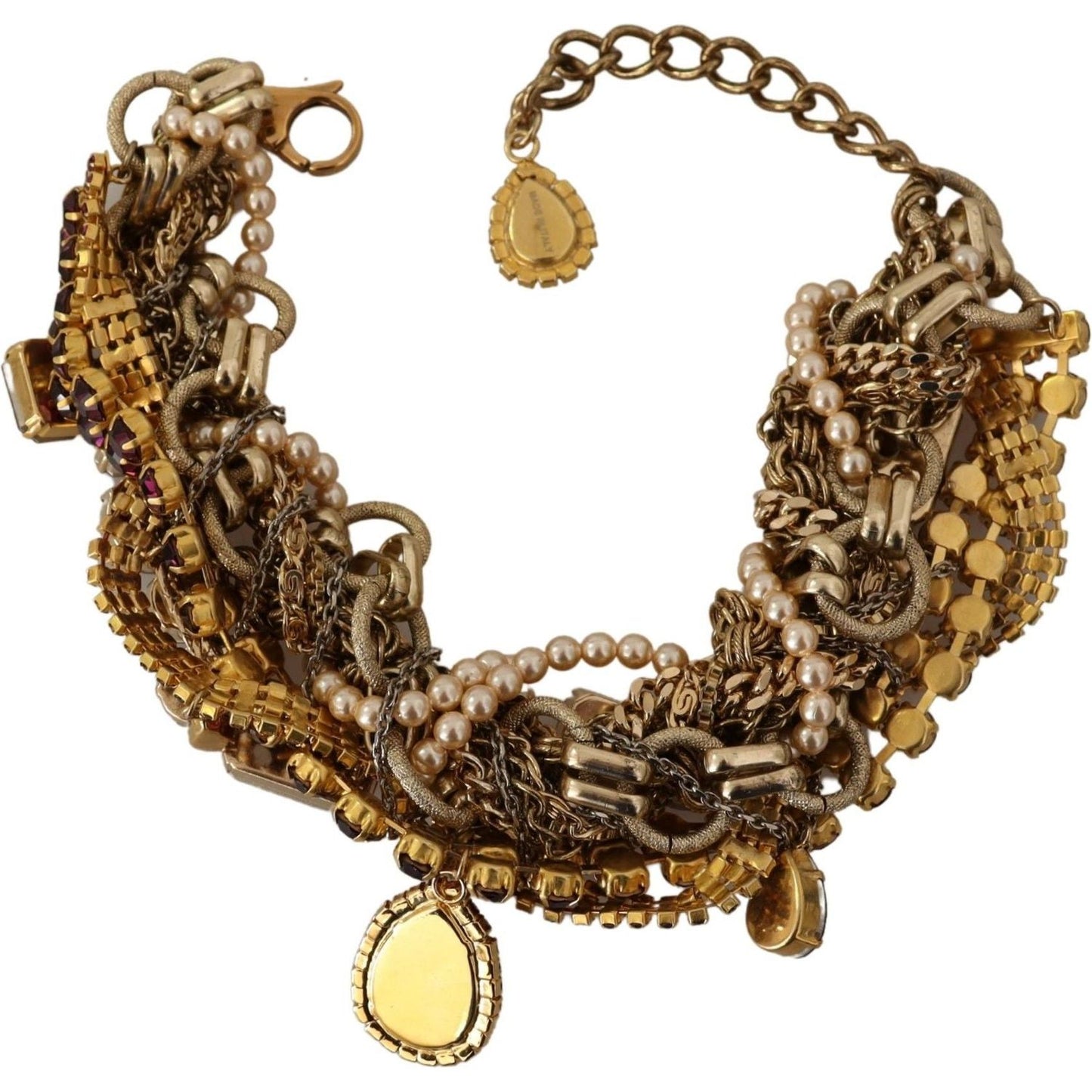 Dolce & Gabbana Sicilian Sparkle Gold-Tone Statement Necklace Necklace Dolce & Gabbana