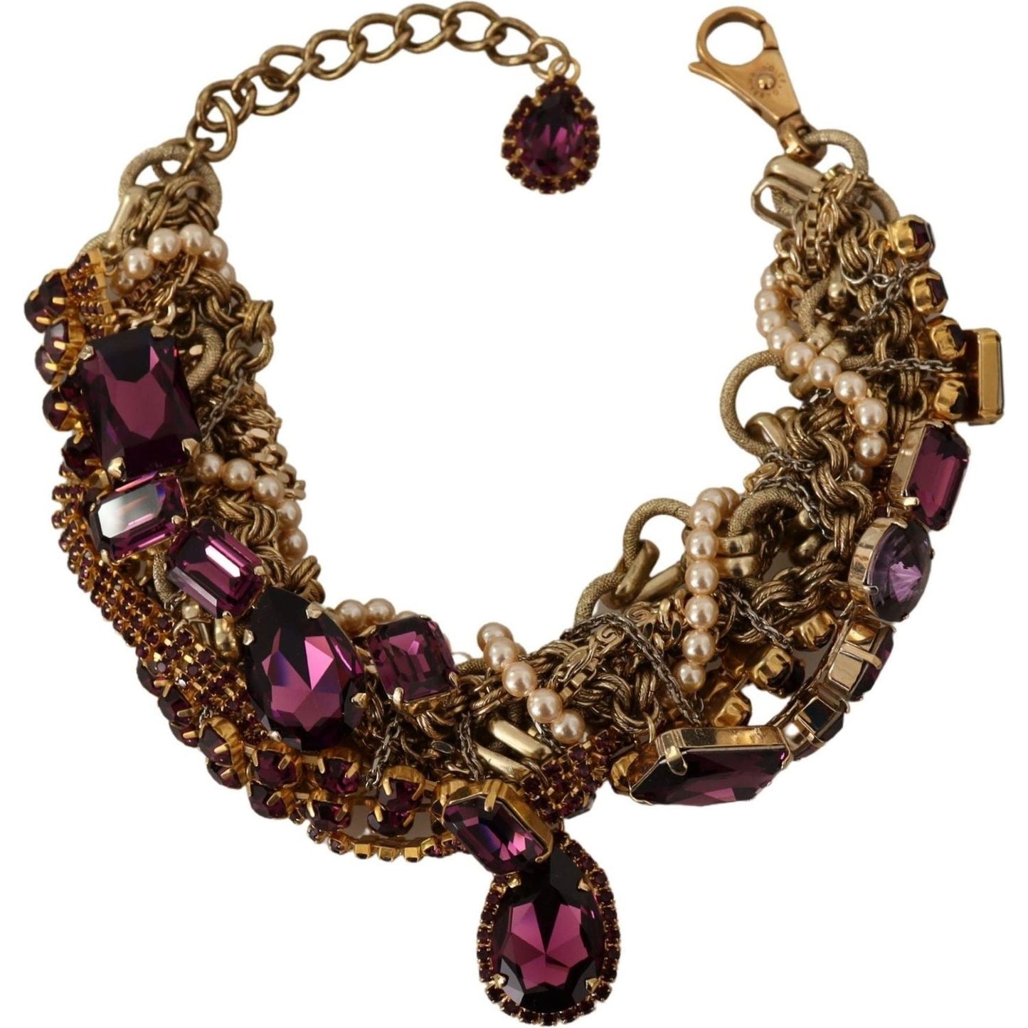 Dolce & Gabbana Sicilian Sparkle Gold-Tone Statement Necklace Necklace Dolce & Gabbana