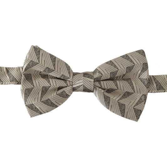 Dolce & Gabbana Elegant Silk Grey Bow Tie Dolce & Gabbana