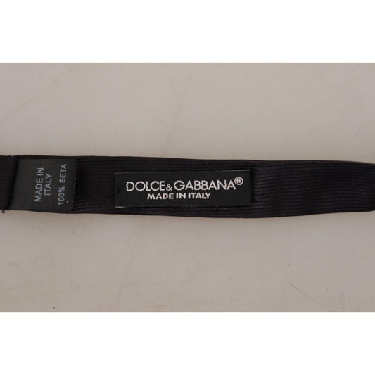 Dolce & Gabbana Elegant Silk Black Bow Tie Dolce & Gabbana