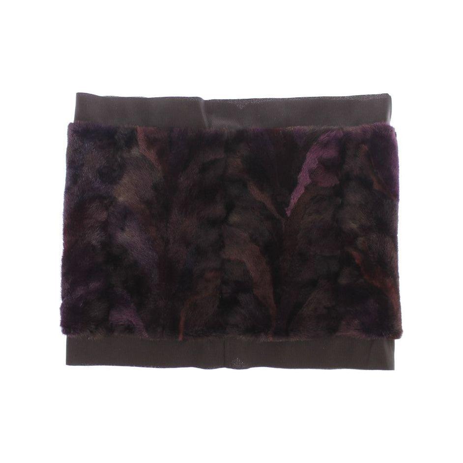 Dolce & Gabbana Exquisite Purple MINK Fur Scarf Wrap Dolce & Gabbana