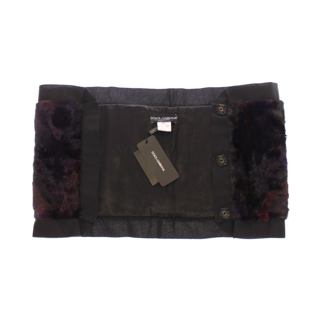 Dolce & Gabbana Exquisite Purple MINK Fur Scarf Wrap Dolce & Gabbana