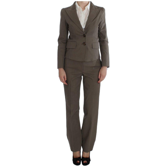 BENCIVENGA Beige Wool-Cotton Suit Set Chic Elegance BENCIVENGA