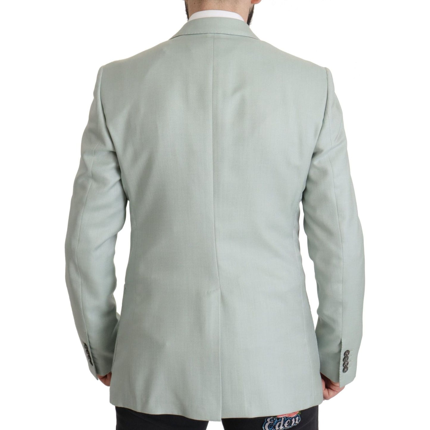 Dolce & Gabbana Elegant Mint Green Silk-Cashmere Blazer Dolce & Gabbana