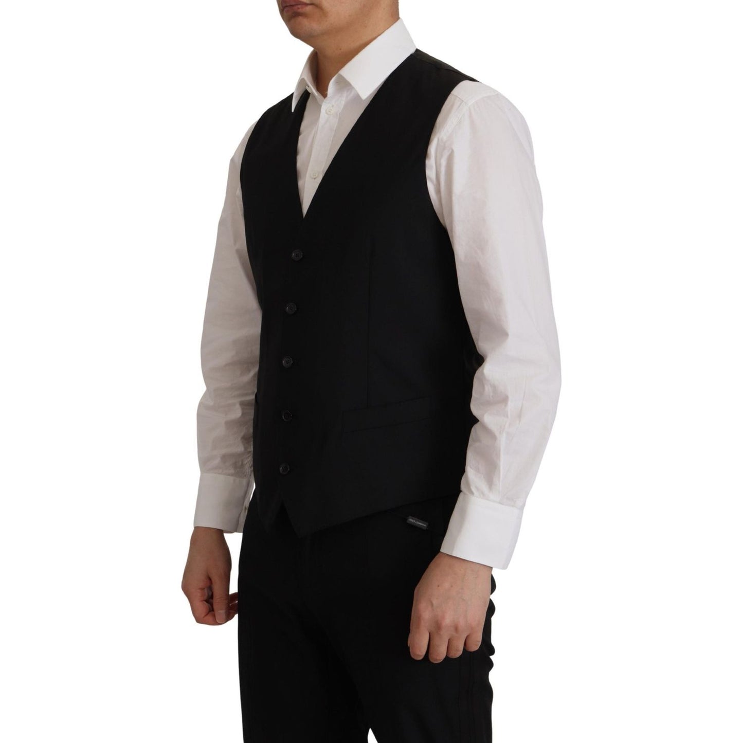 Dolce & Gabbana Elegant Black Martini Blazer and Vest Ensemble Dolce & Gabbana