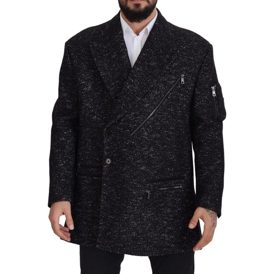 Dolce & Gabbana Sleek Patterned Wool Double Breasted Jacket Dolce & Gabbana