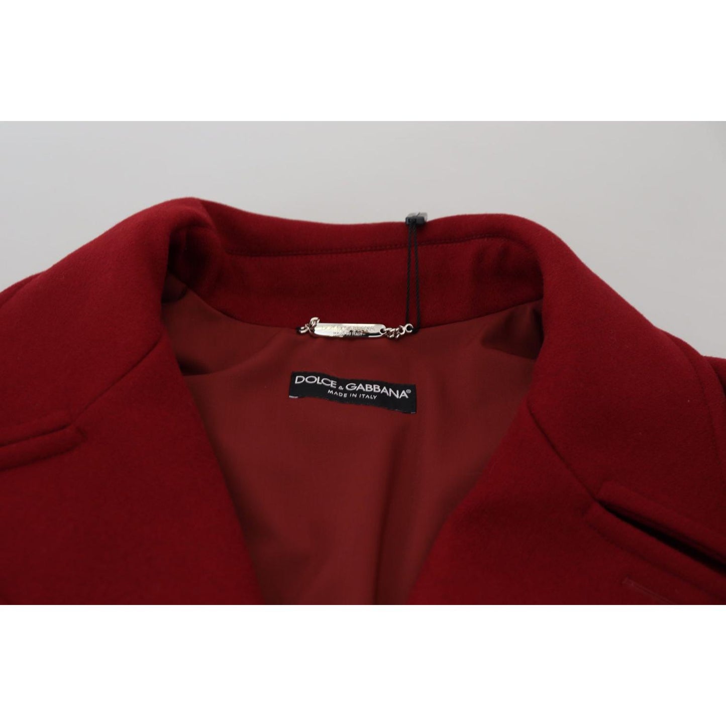 Dolce & Gabbana Elegant Red Double Breasted Wool Jacket Dolce & Gabbana