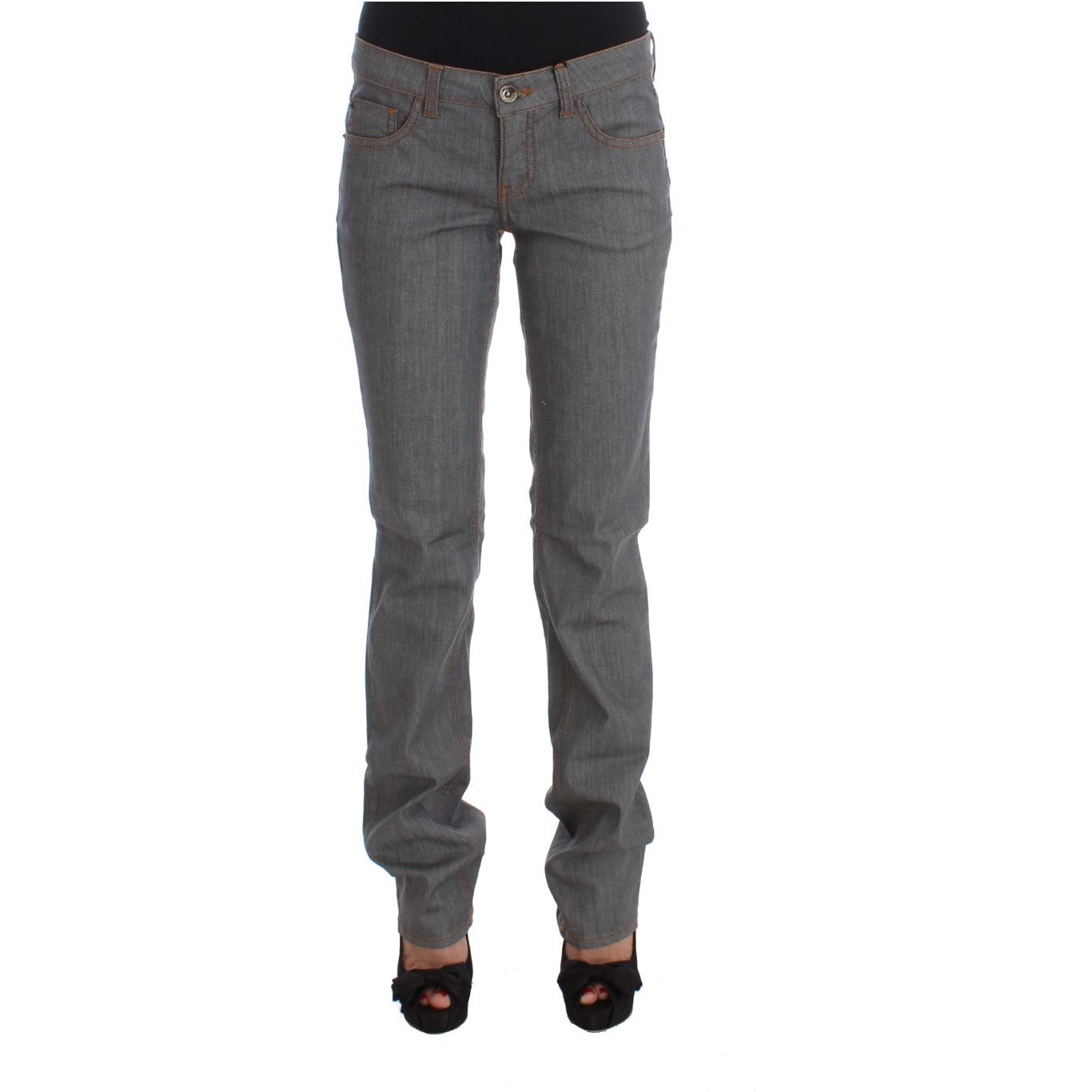 Costume National Elegant Gray Regular Fit Jeans Costume National