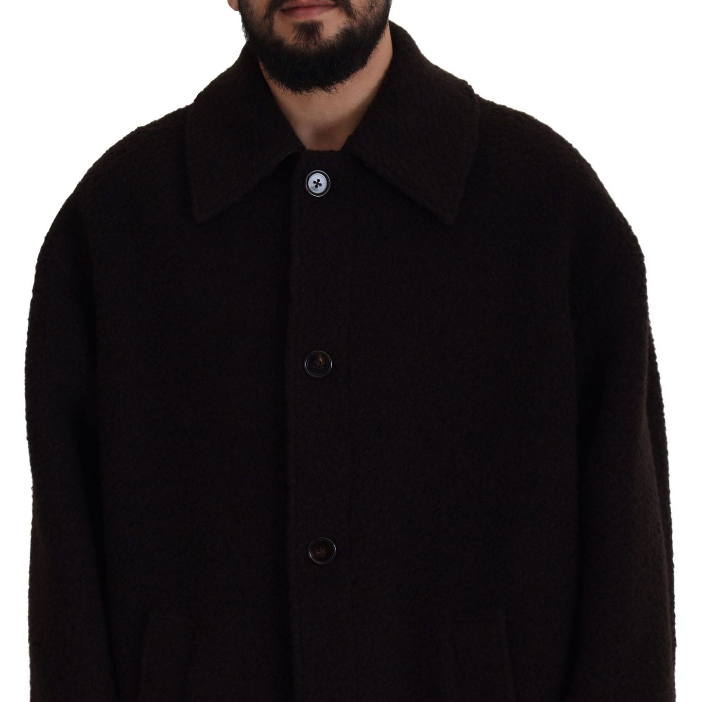 Dolce & Gabbana Elegant Black Alpaca Wool Blend Jacket Dolce & Gabbana