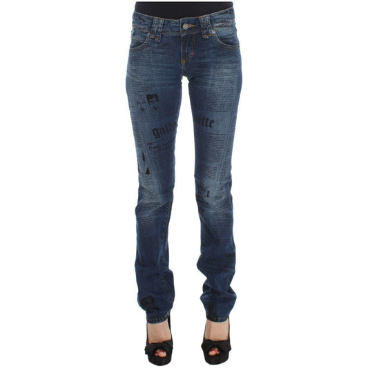 John Galliano Elegant Slim Bootcut Denim Jeans John Galliano