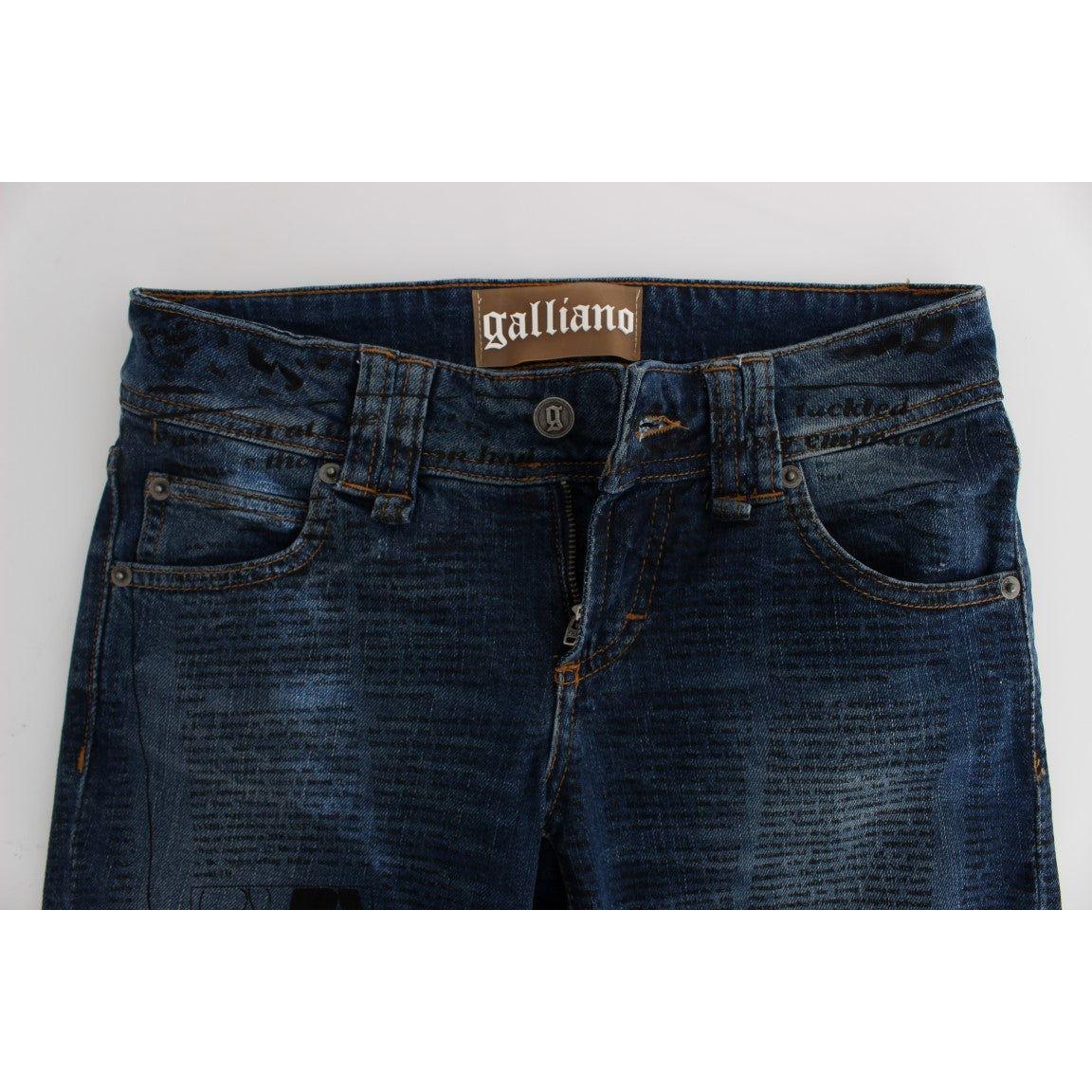 John Galliano Elegant Slim Bootcut Denim Jeans John Galliano