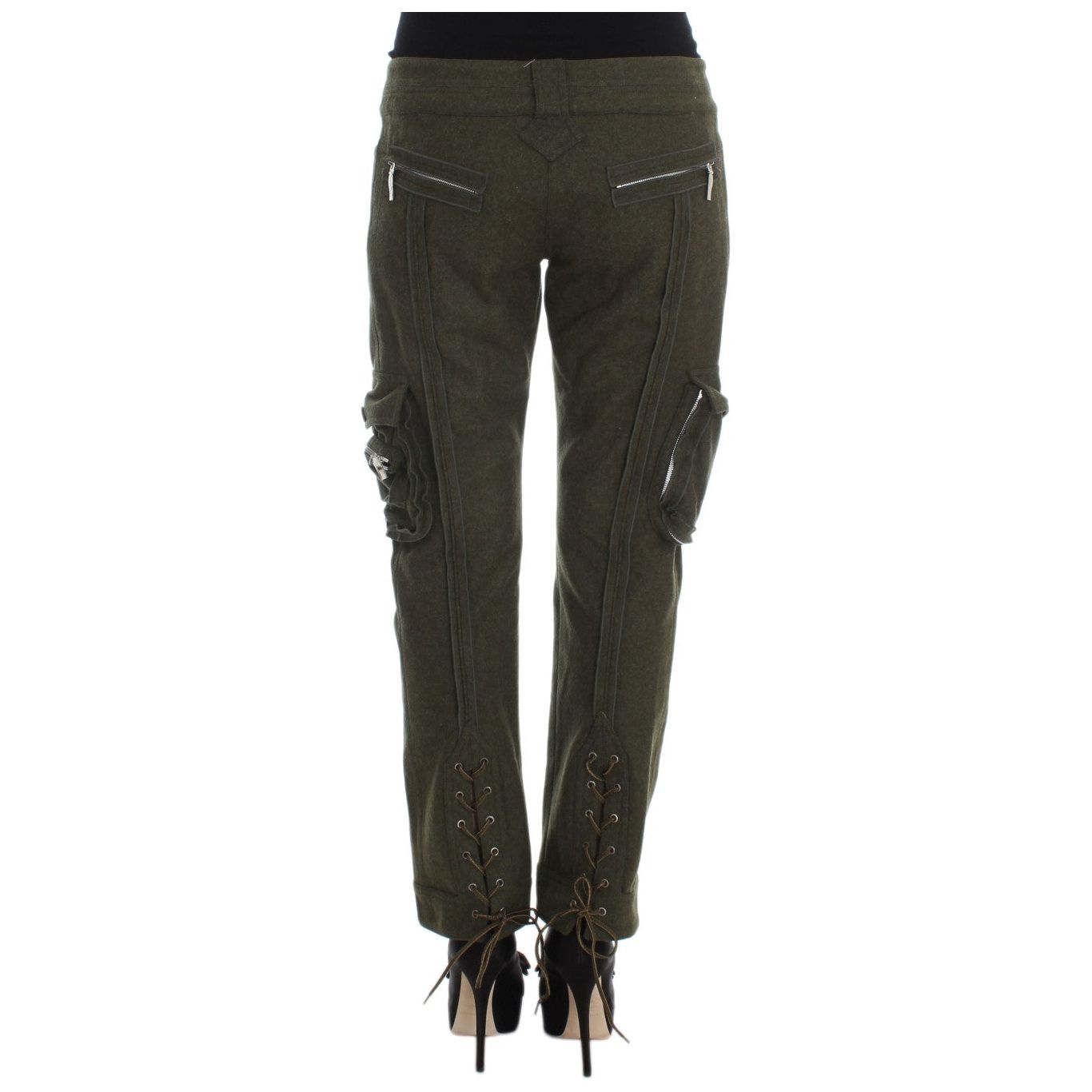 Ermanno Scervino Chic Green Cargo Pants for Effortless Style Ermanno Scervino