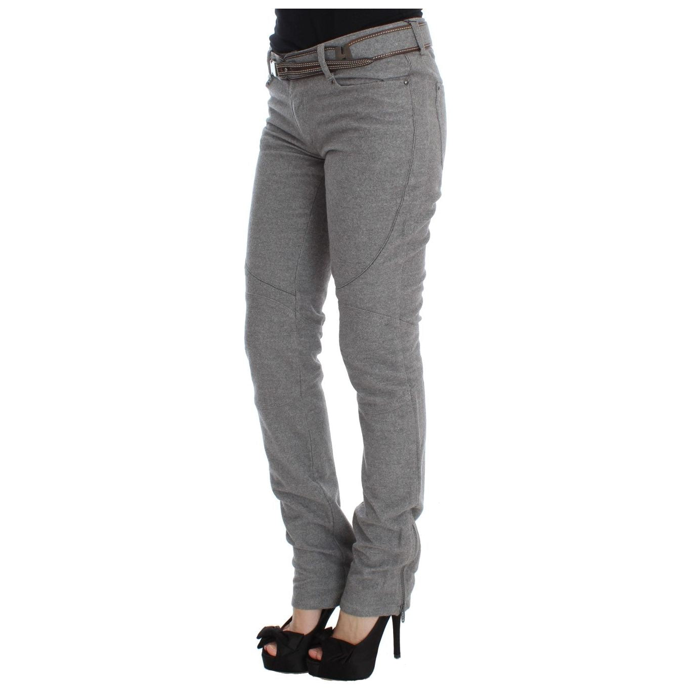 Ermanno Scervino Chic Gray Casual Cotton Pants Ermanno Scervino