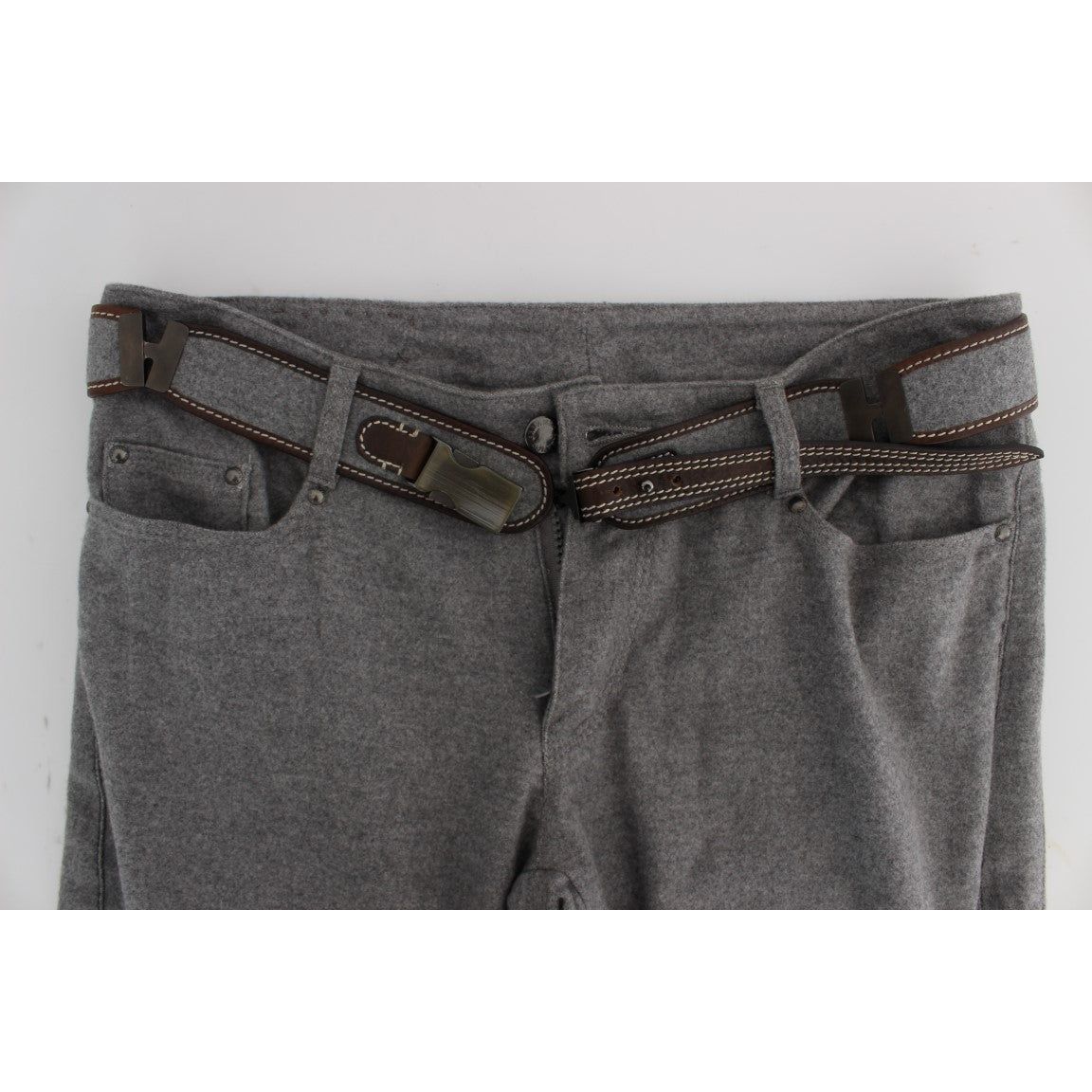 Ermanno Scervino Chic Gray Casual Cotton Pants Ermanno Scervino