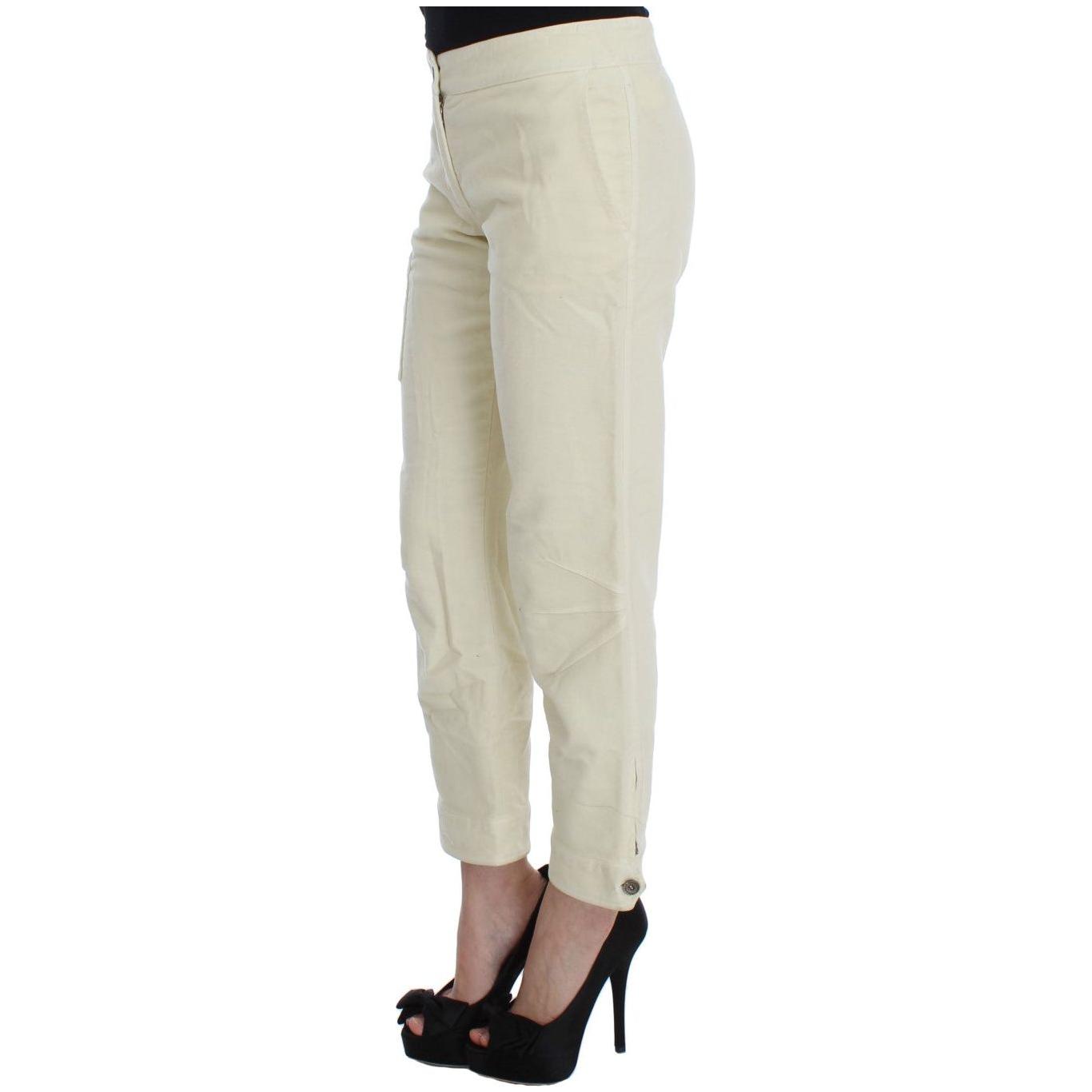 Ermanno Scervino Beige Capri Cropped Chic Pants Jeans & Pants Ermanno Scervino